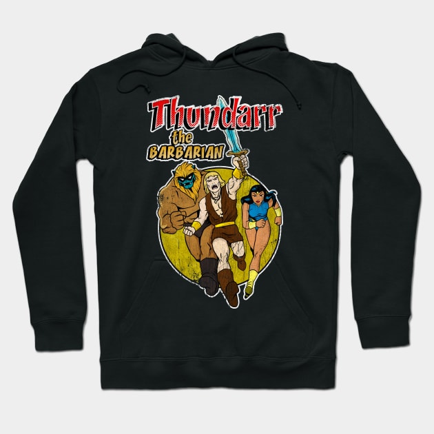 Distressed Thundarr the barbarian Hoodie by OniSide